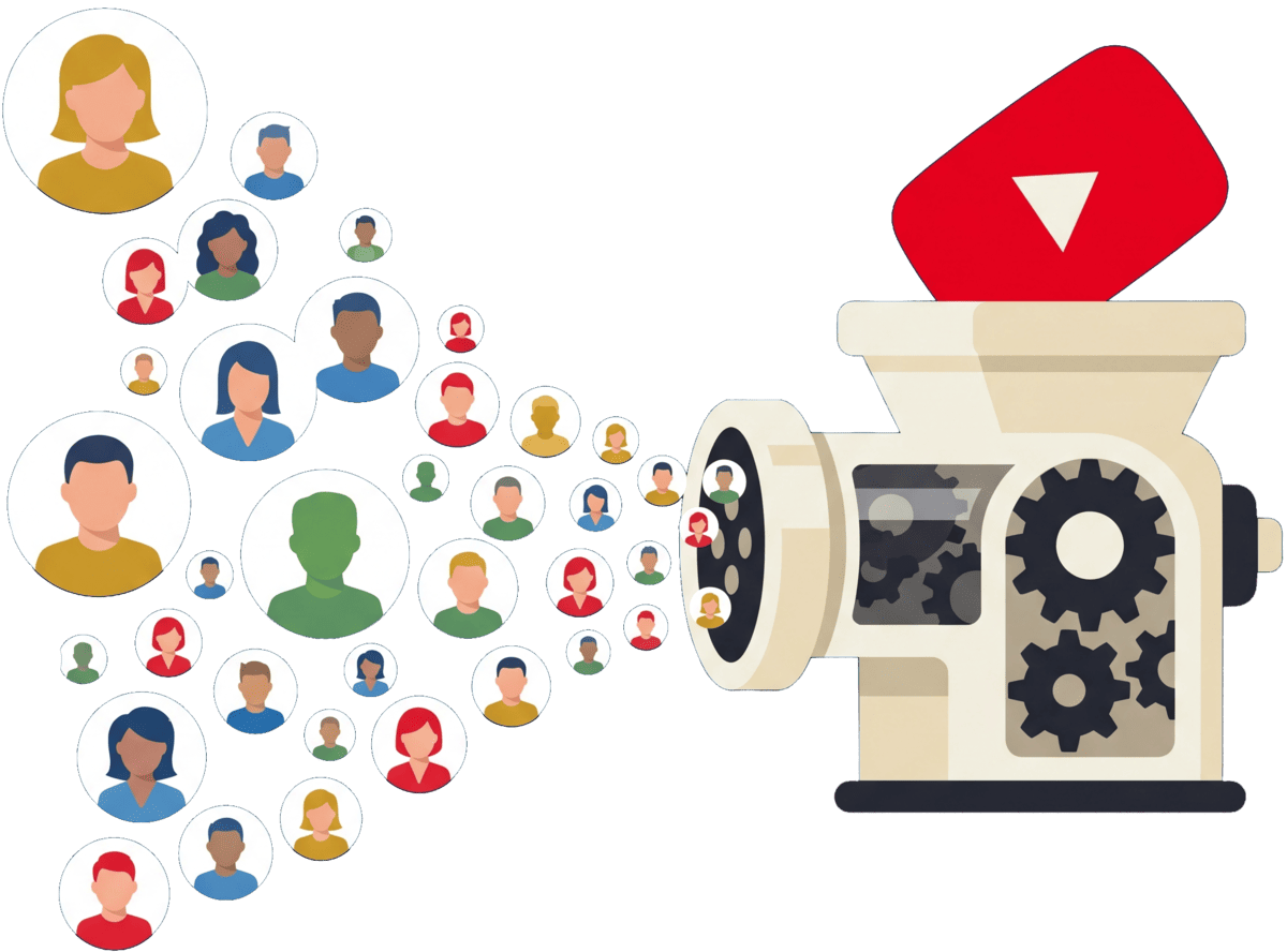 YouTube-Kanal als Kundenmaschine — Illustration